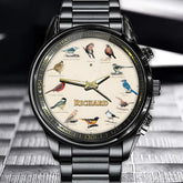 Personalized Birdwatcher's Delight Watch – Custom Name and Bird Art